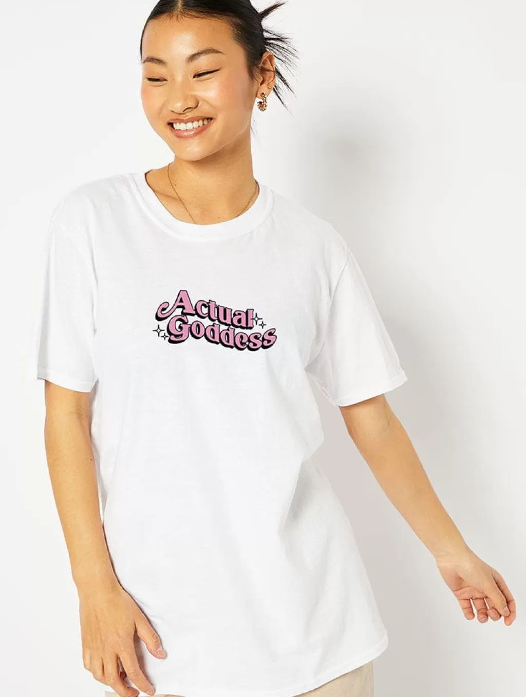 Tops & T-Shirts | Loungewear-Skinnydip London Actual Goddess White T-Shirt | Women's Clothing |