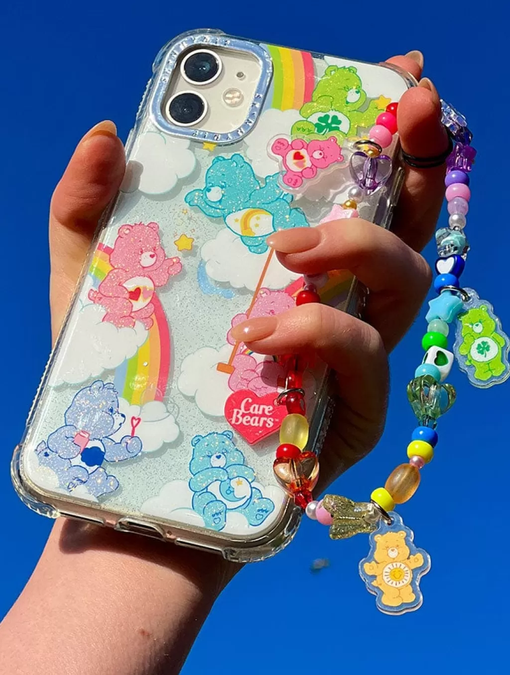 Shop All Accessories | Phone Straps & Grips-Skinnydip London Care Bears X Skinnydip Rainbow Beaded Phone Strap