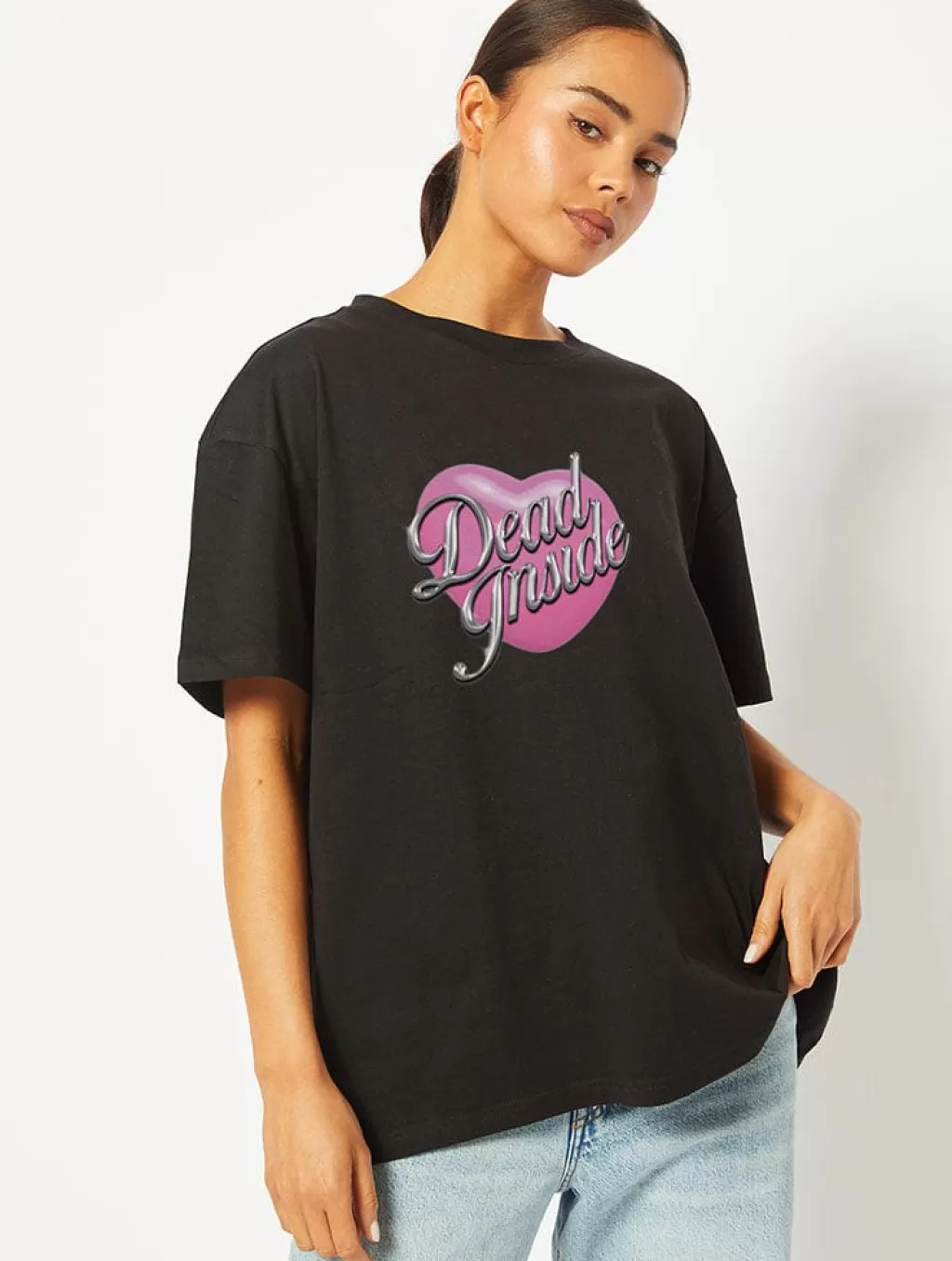 Tops & T-Shirts | Loungewear-Skinnydip London Dead Inside T-Shirt In Black | Women's Clothing |