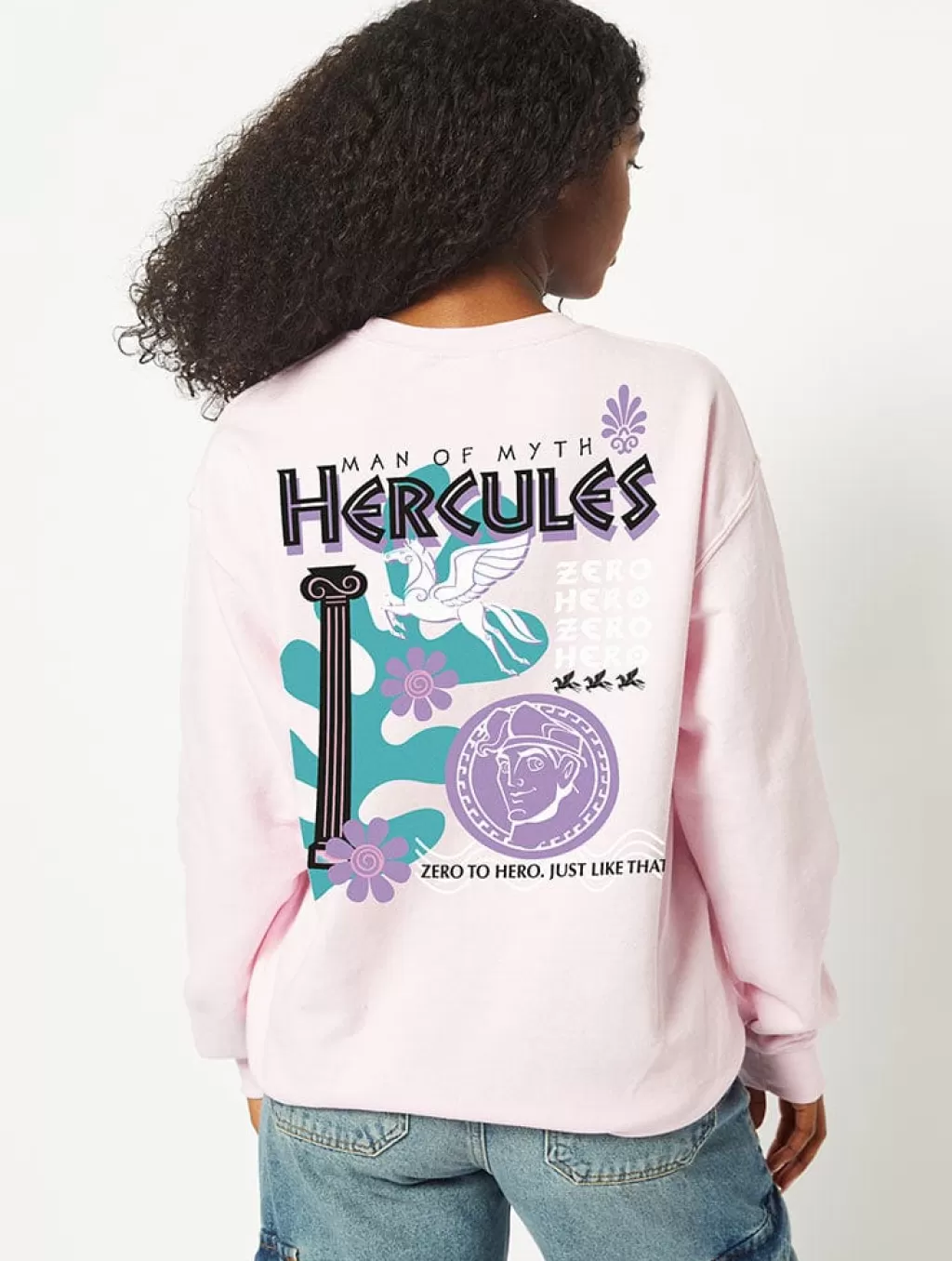 Loungewear | Hoodies & Sweatshirts-Skinnydip London Disney Hercules Pink Graphic Sweatshirt | Clothing |