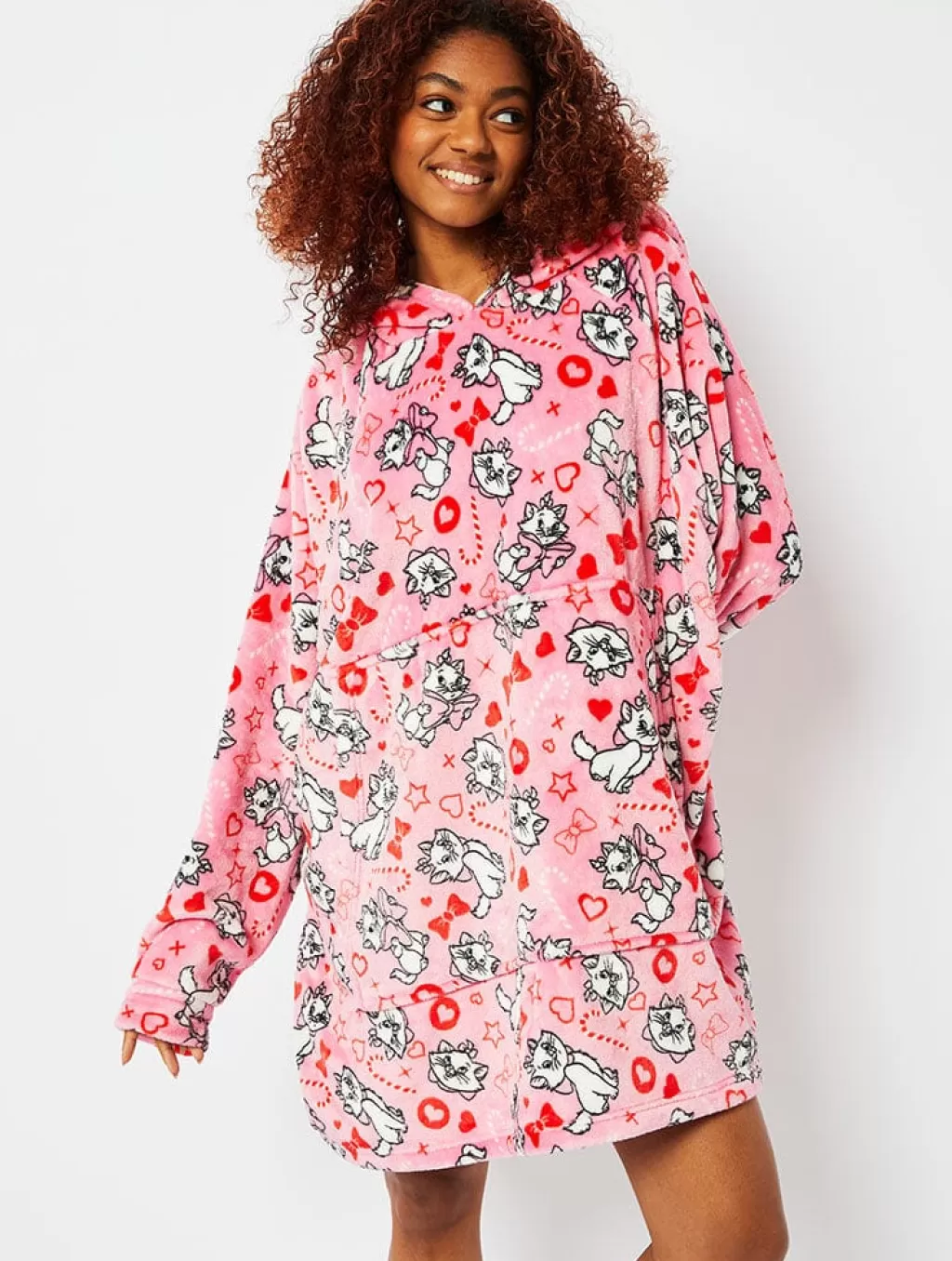 Nightwear | Loungewear-Skinnydip London Disney Marie Christmas Blanket Hoodie | Dressing Gowns & Robes