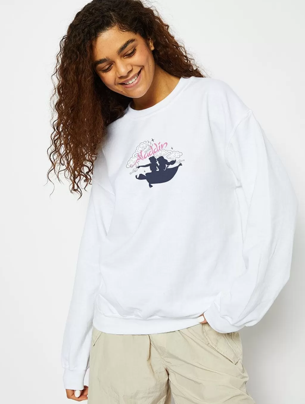 Loungewear | Hoodies & Sweatshirts-Skinnydip London Disney Rajah Sweatshirt In White | Aladdin Clothing |