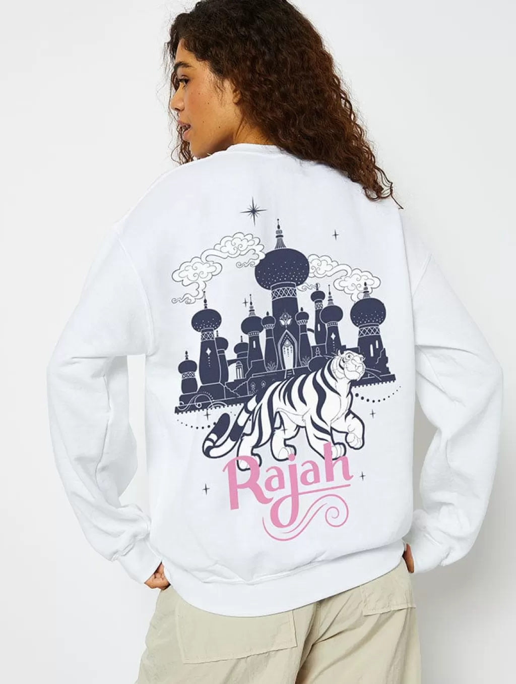 Loungewear | Hoodies & Sweatshirts-Skinnydip London Disney Rajah Sweatshirt In White | Aladdin Clothing |