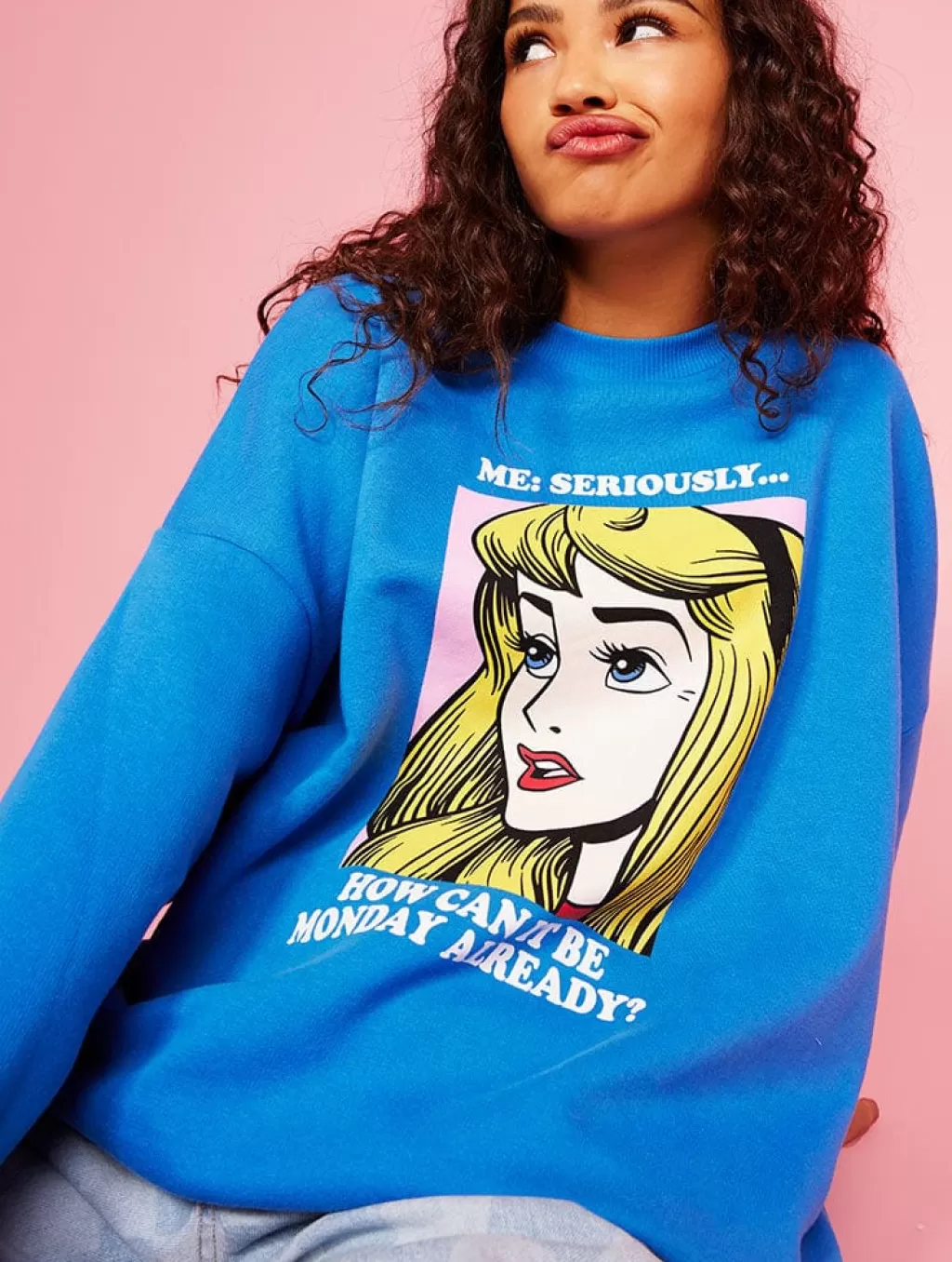 Hoodies & Sweatshirts | Disney Clothing-Skinnydip London Disney Sleeping Beauty Monday Oversized Sweatshirt