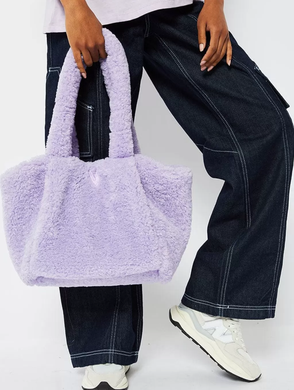 Shop All Accessories | Bags-Skinnydip London Ella Lilac Borg Tote Bag