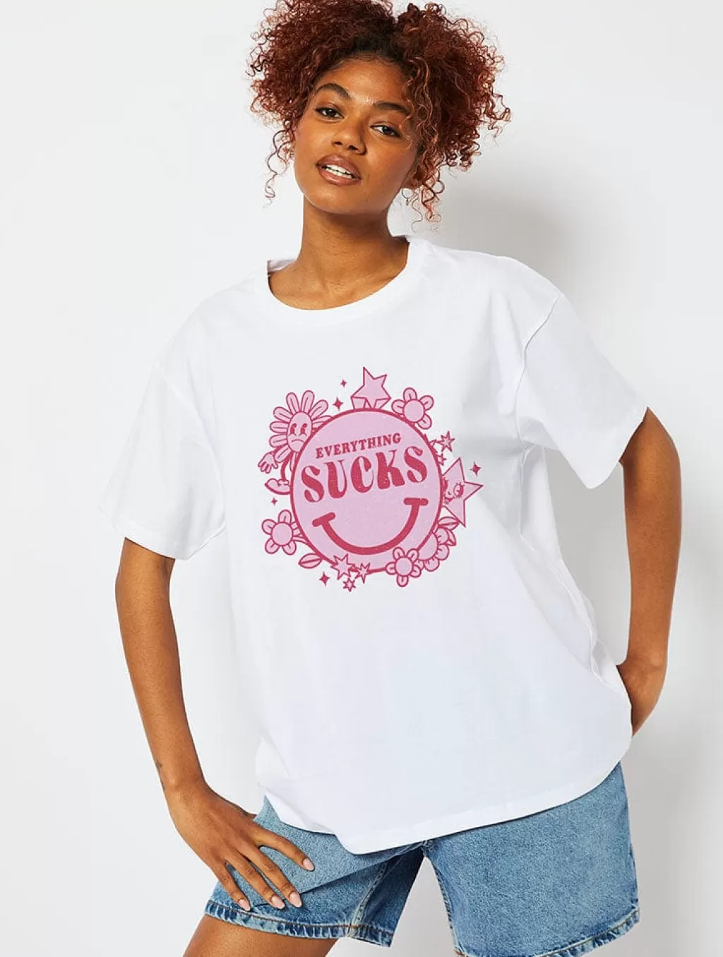 Tops & T-Shirts | Loungewear-Skinnydip London Everything Sucks White T-Shirt | Women's Clothing |