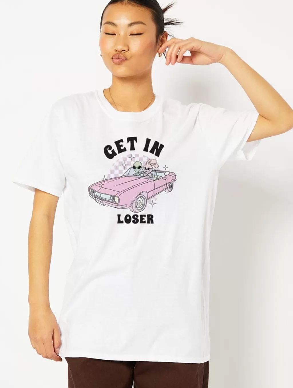 Tops & T-Shirts | Loungewear-Skinnydip London Get In Loser White T-Shirt | Women's Clothing |