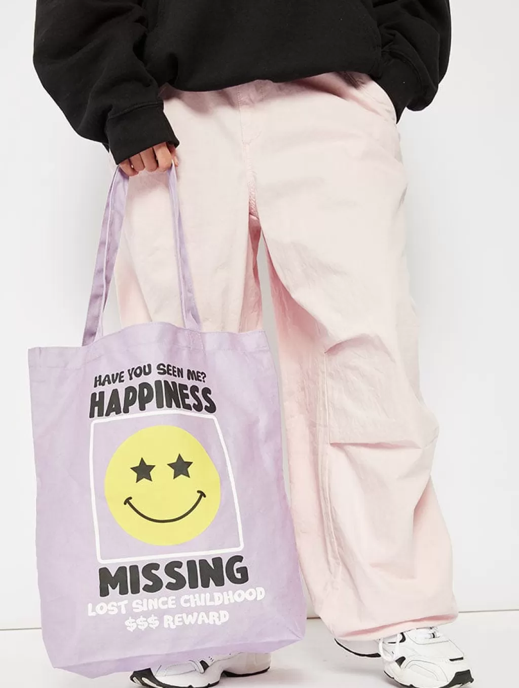 Shop All Accessories | Bags-Skinnydip London Happiness Missing Purple Canvas Tote Bag | Bags |