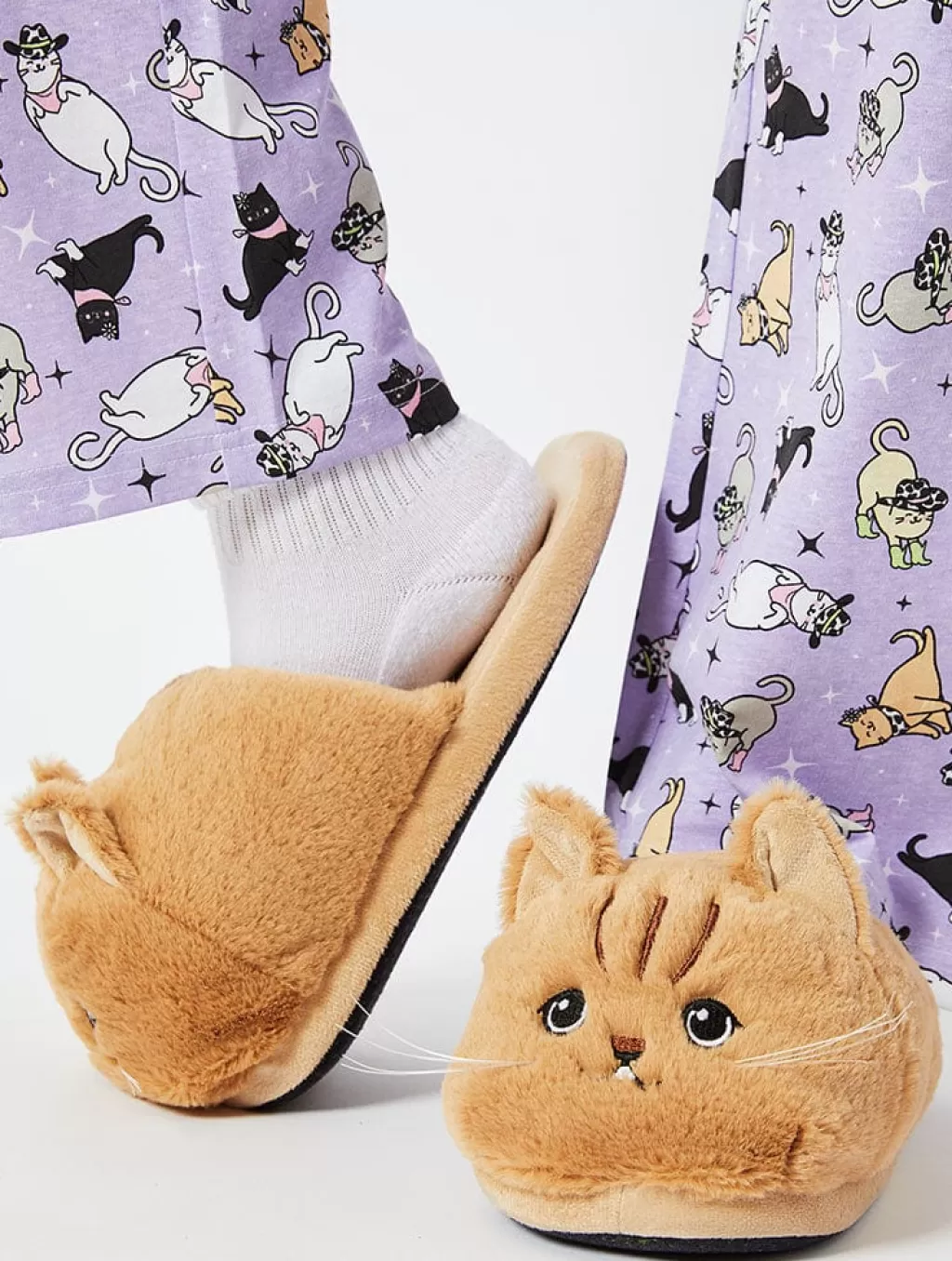 Slippers | Nightwear-Skinnydip London Happy Cat Slippers | Novelty Ladies Slippers |