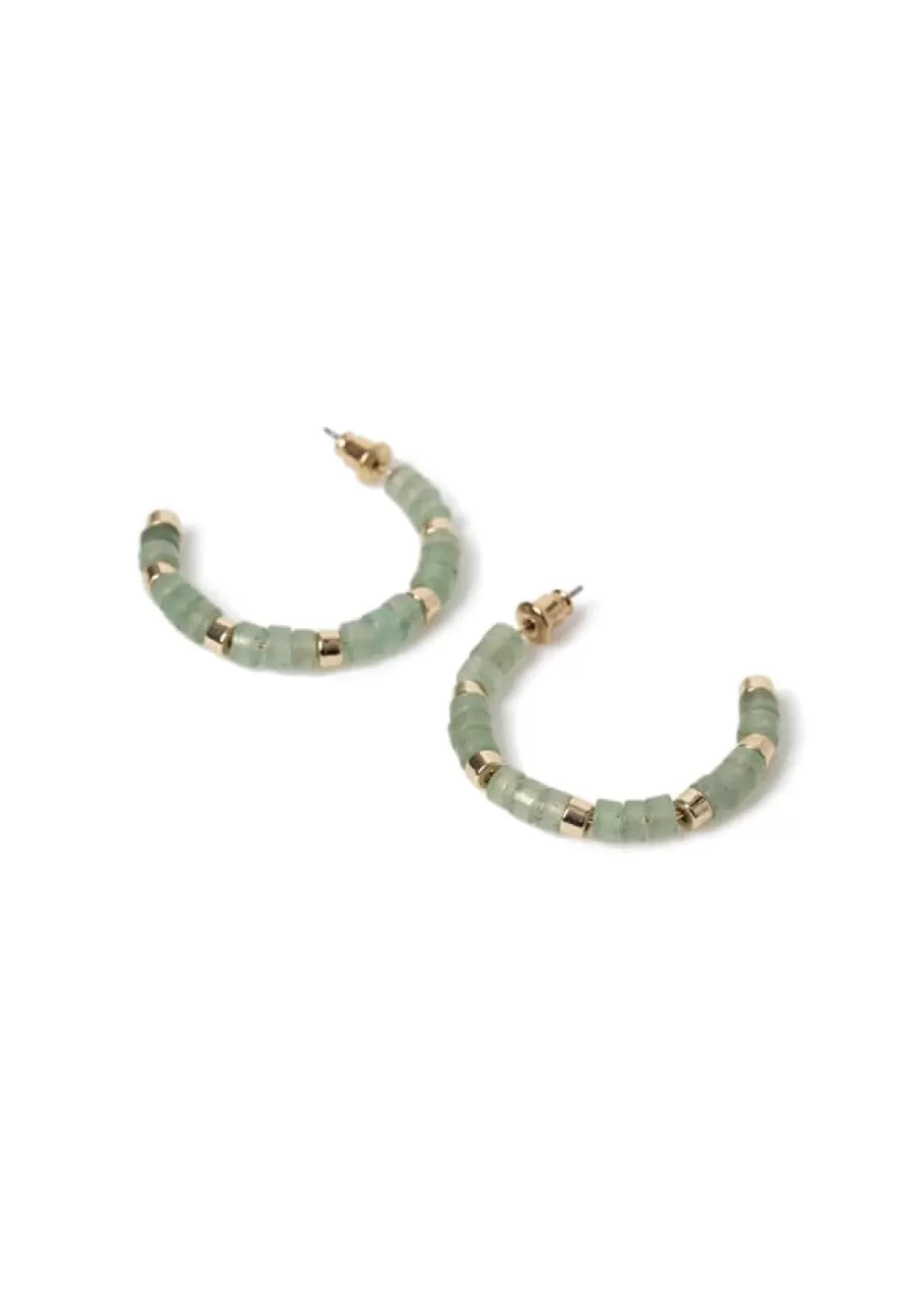 Shop All Accessories | Jewellery-Skinnydip London Liars & Lovers Green Glass Bead Hoop