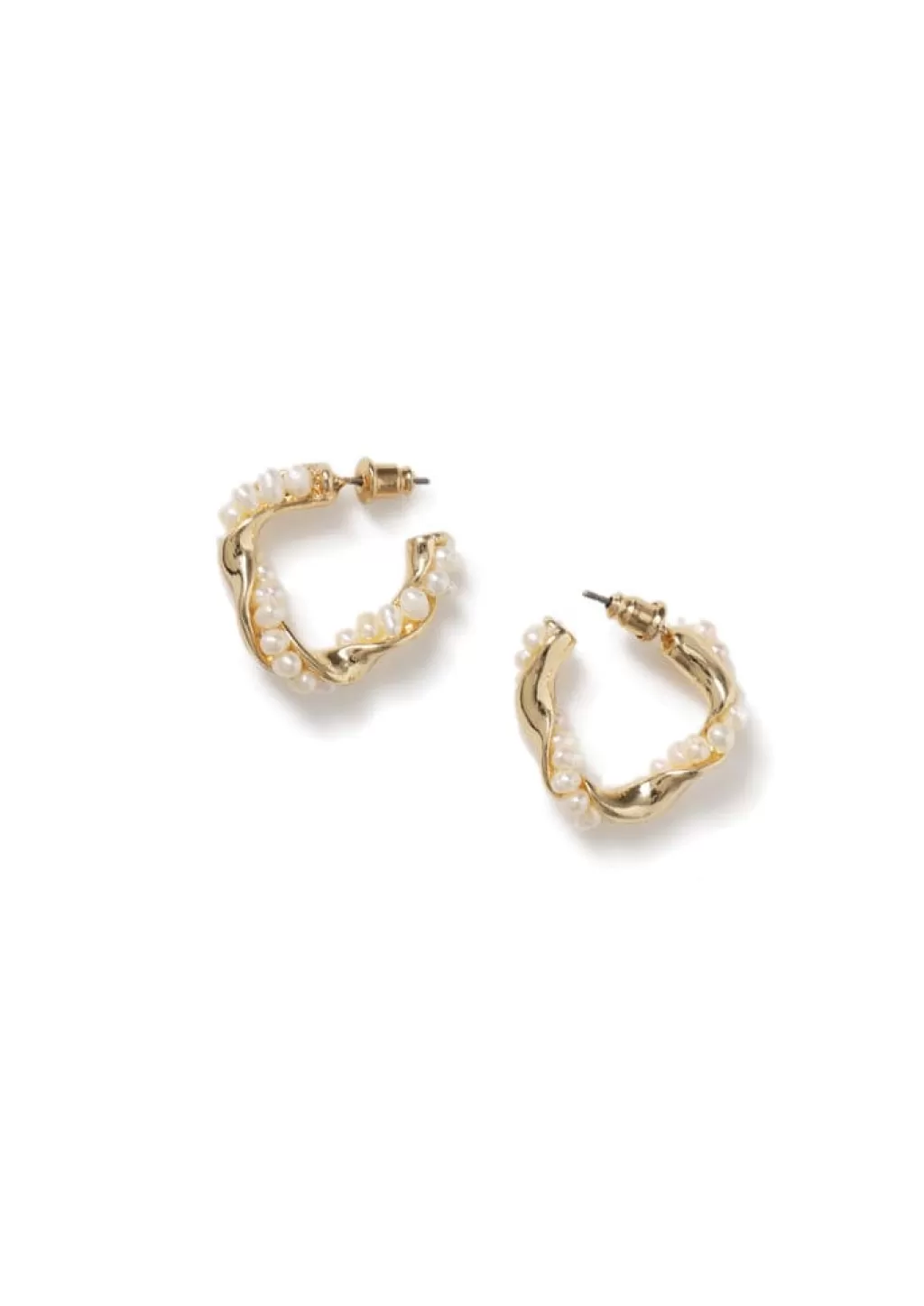 Shop All Accessories | Jewellery-Skinnydip London Liars & Lovers Pearl Twisted Hoops | Jewellery |