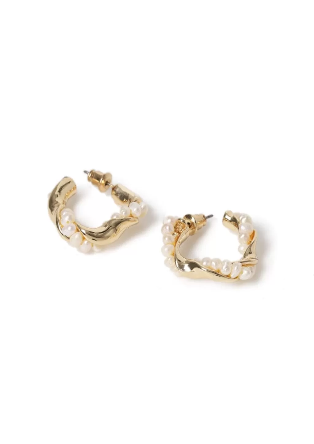 Shop All Accessories | Jewellery-Skinnydip London Liars & Lovers Pearl Twisted Hoops | Jewellery |