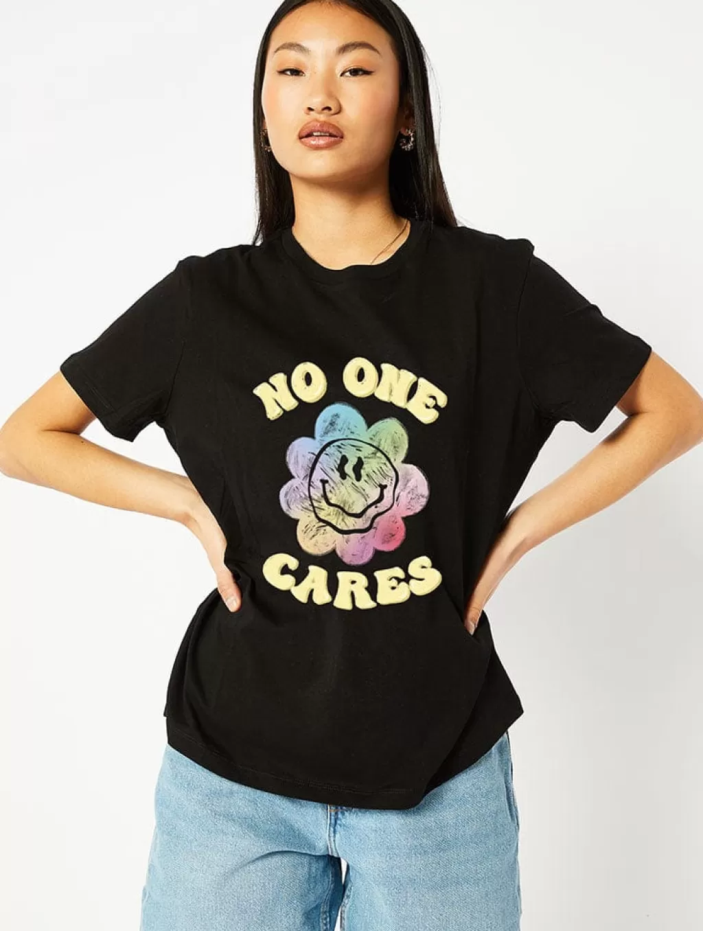 Tops & T-Shirts | Loungewear-Skinnydip London No One Cares Black T-Shirt | Womens Clothing |