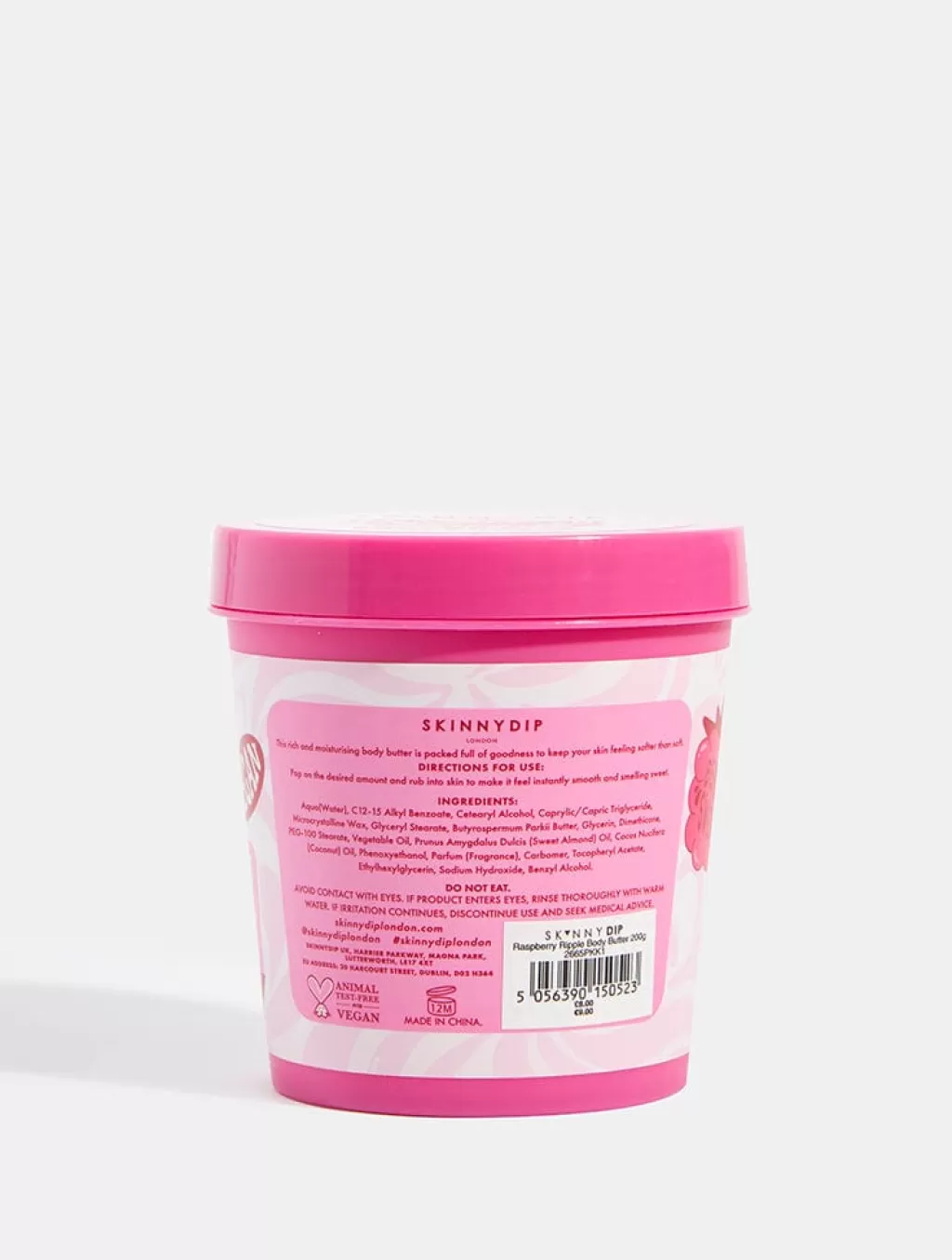 Shop All Accessories | Beauty-Skinnydip London Raspberry Ripple Body Butter 200g | Body Skincare |