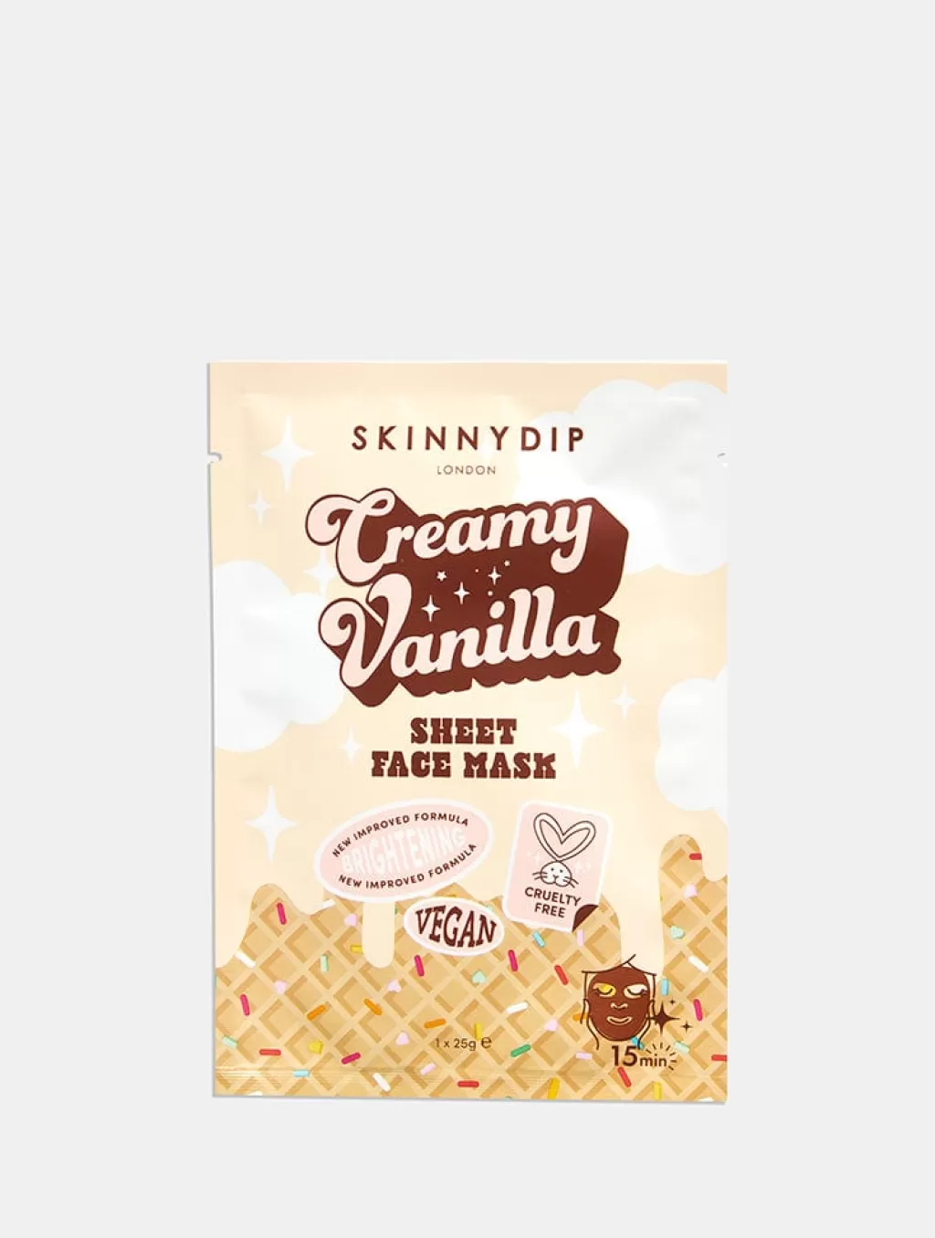 Beauty | Shop All Accessories-Skinnydip London Vanilla Sheet Mask | Glowing Face Mask |