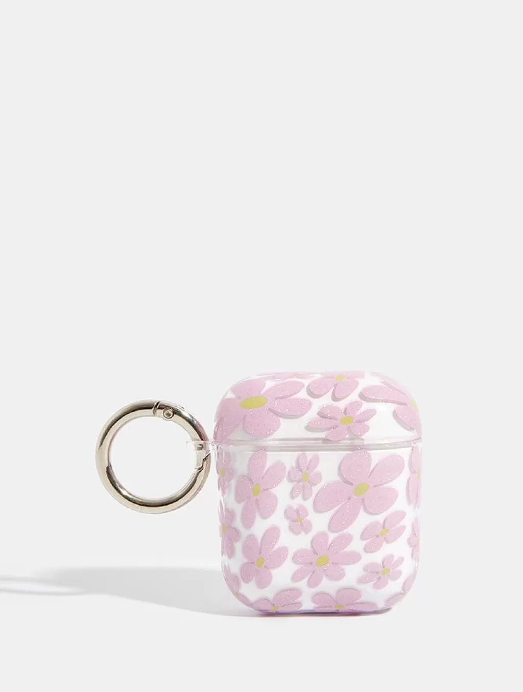 Airpods Cases-Skinnydip London Warped Lilac Glitter Flower AirPods Case | Tech |