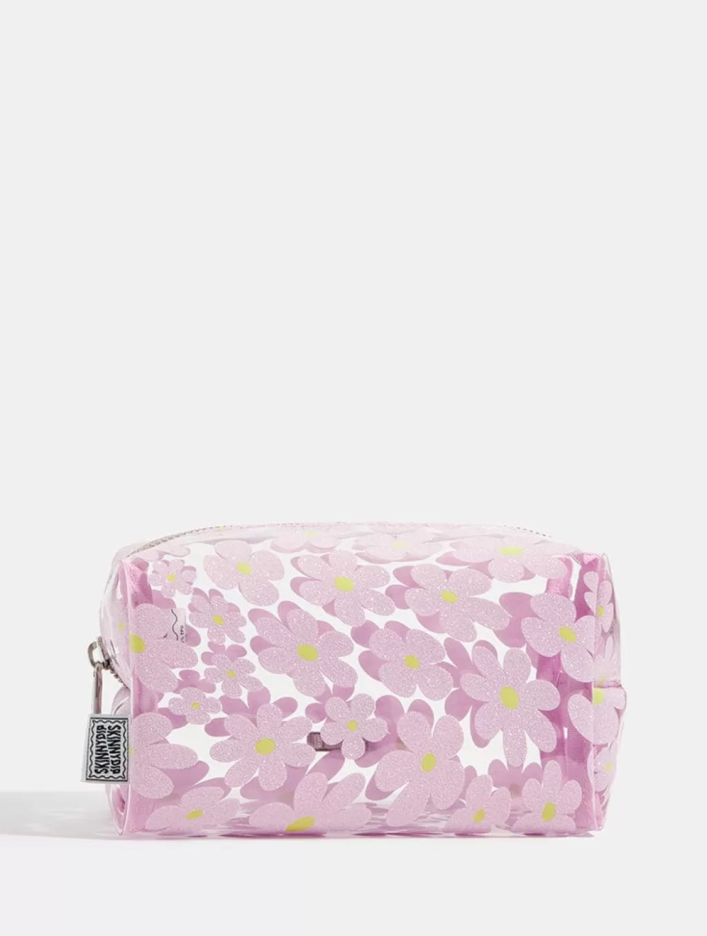 Makeup Bags & Wash Bags | Shop All Accessories-Skinnydip London Warped Lilac Glitter Flower Makeup Bag | Beauty |